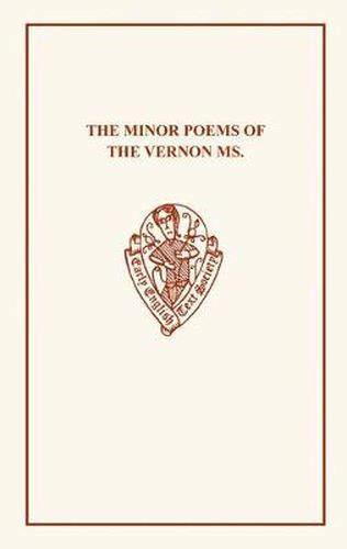 Cover image for The Minor Poems of the Vernon MS