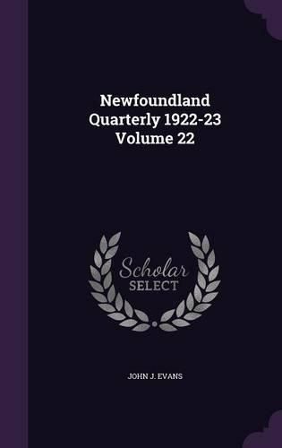 Cover image for Newfoundland Quarterly 1922-23 Volume 22