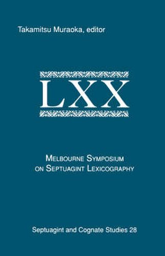 Cover image for Melbourne Symposium on Septuagint Lexicography