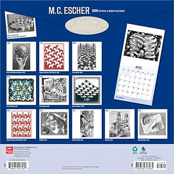 M.C. Escher Official 2026 Wall Calendar 