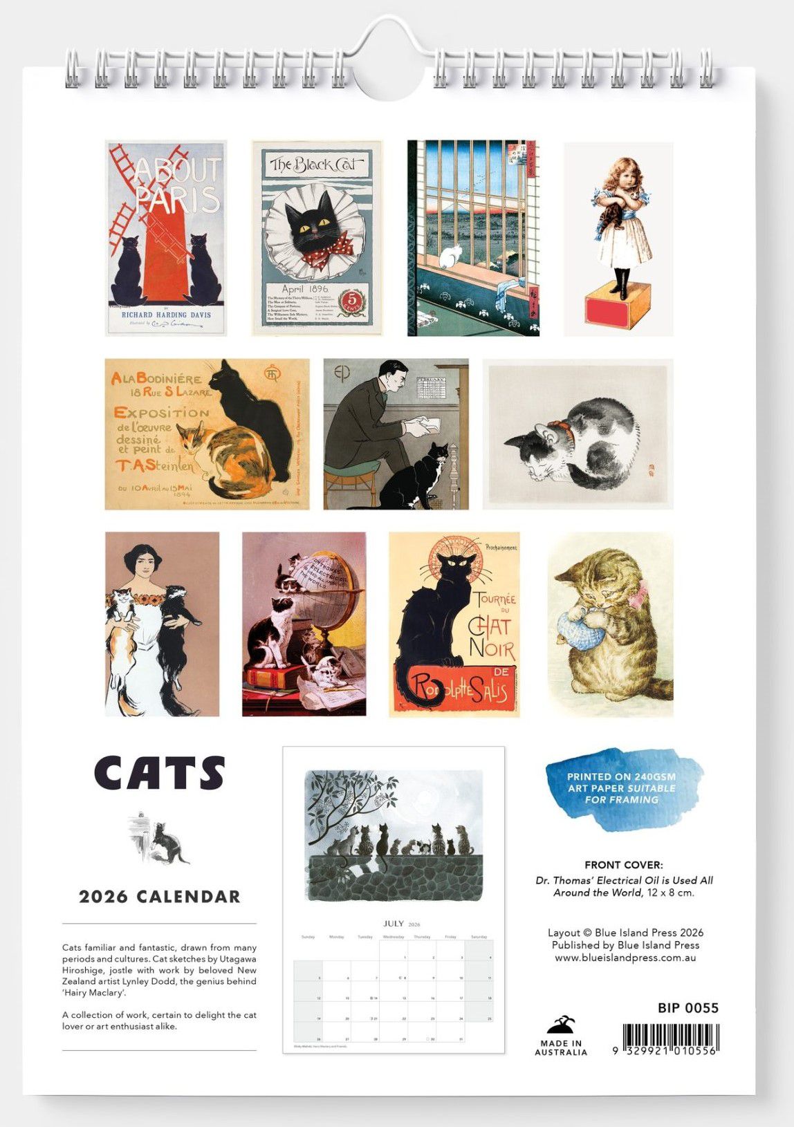 Vintage Cats 2026 Wall Calendar