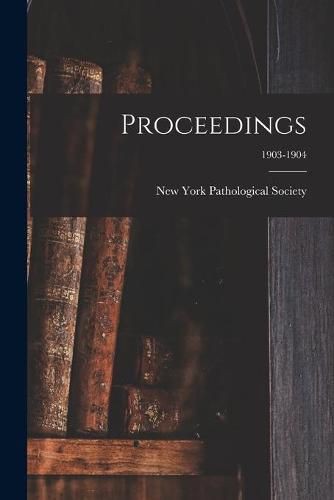 Cover image for Proceedings; 1903-1904