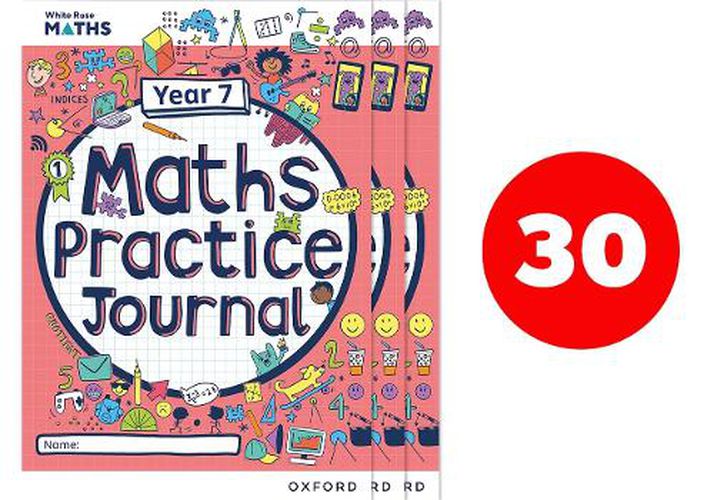 White Rose Maths Practice Journals Year 7 Workbooks: Pack of 30