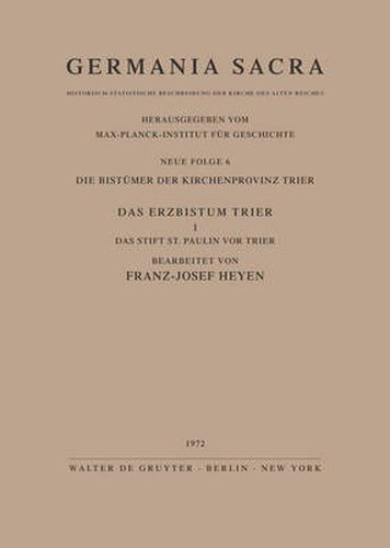 Cover image for Die Bistumer Der Kirchenprovinz Mainz. Das Bistum Hildesheim I. Das Reichsunmittelbare Kanonissenstift Gandersheim