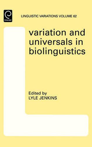 Cover image for Variation and Universals in Biolinguistics