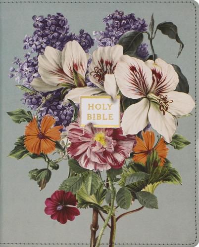 Cover image for NIV, Artisan Collection Bible, Large Print, Leathersoft, Sage Floral, Red Letter, Comfort Print