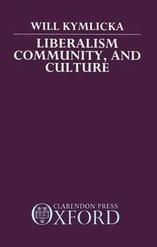 Cover image for Liberalism, Community and Culture