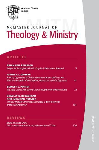 McMaster Journal of Theology and Ministry: Volume 17, 2015-2016