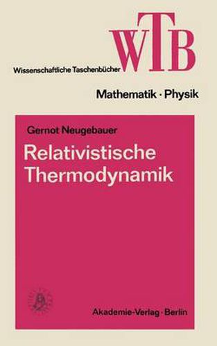 Cover image for Relativistische Thermodynamik