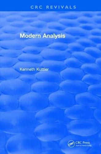 Cover image for Modern Analysis