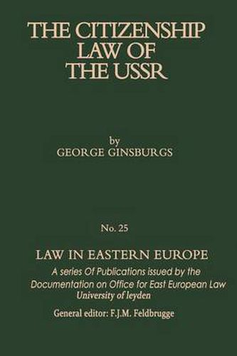 Cover image for The Citizenship Law of the USSR