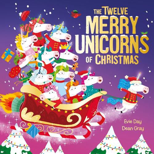 Cover image for The Twelve Merry Unicorns of Christmas