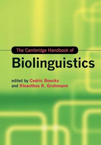 Cover image for The Cambridge Handbook of Biolinguistics