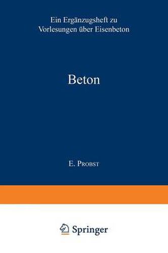 Cover image for Beton: Anregungen Zur Verbesserung Des Materials