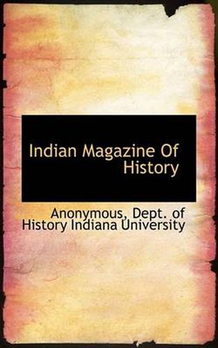 Cover image for Indian Magazine of History