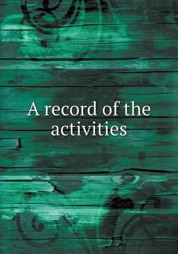 Cover image for A record of the activities