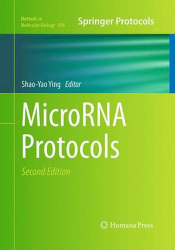 Cover image for MicroRNA Protocols