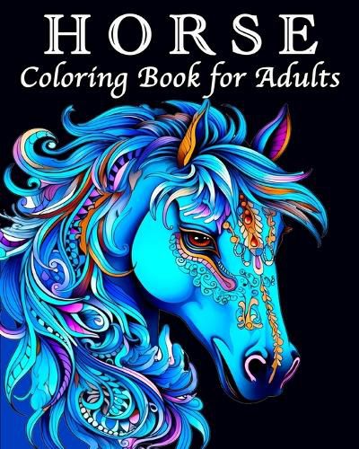 Cover image for Horse Coloring Book for Adults