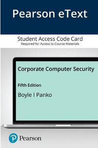 Cover image for Pearson eText for Corporate Computer Security -- Access Card