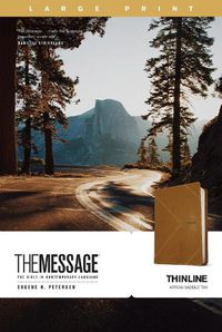 Cover image for The Message Thinline, Large Print, Arrow Saddle Tan