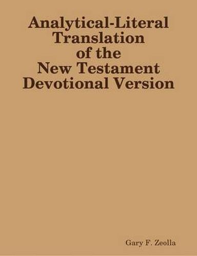 Cover image for Analytical-Literal Translation: Devotional Version