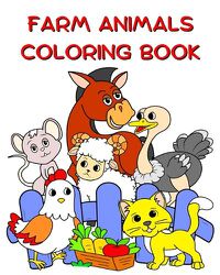 Cover image for Farm Animals Coloring Book