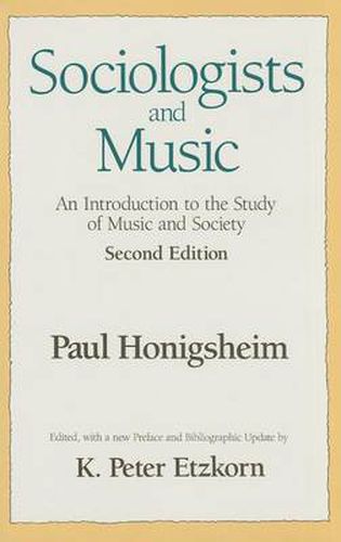 Cover image for Sociologists and Music