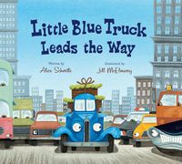 Cover image for Little Blue Truck Leads the Way Lap Board Book