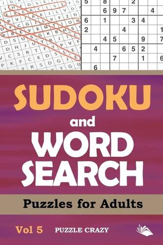 Cover image for Sudoku and Word Search Puzzles for Adults Vol 5