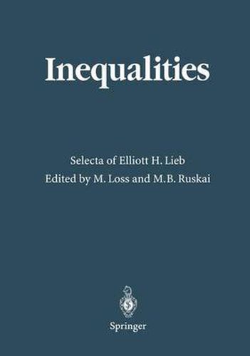 Inequalities: Selecta of Elliott H. Lieb