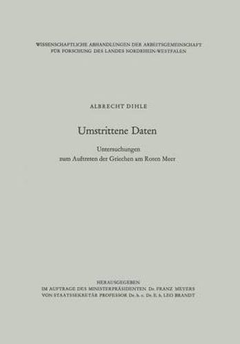 Umstrittene Daten: Untersuchungen Zum Auftreten Der Griechen Am Roten Meer