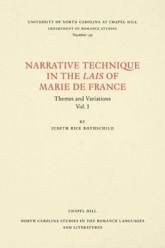 Cover image for Narrative Technique in the Lais of Marie de France: Themes and Variations