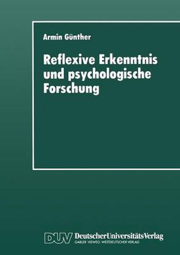 Cover image for Reflexive Erkenntnis Und Psychologische Forschung