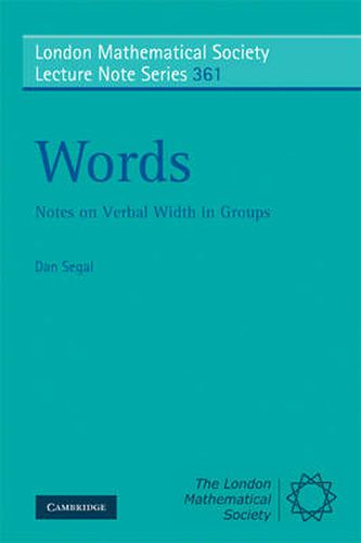 Cover image for Words: Notes on Verbal Width in Groups