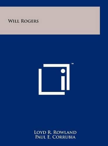 Cover image for Will Rogers