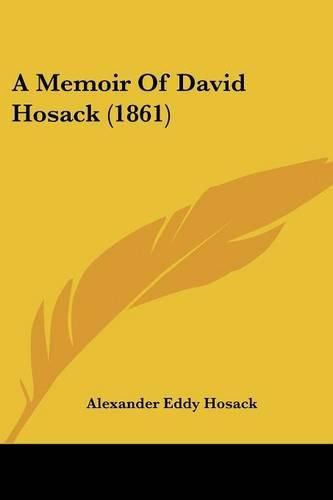 Cover image for A Memoir of David Hosack (1861)