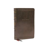 Cover image for NKJV, Personal Size Reference Bible, Sovereign Collection, Leathersoft, Brown, Red Letter, Thumb Indexed, Comfort Print: Holy Bible, New King James Version