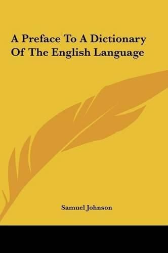 Cover image for A Preface to a Dictionary of the English Language