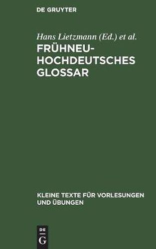 Fruhneuhochdeutsches Glossar