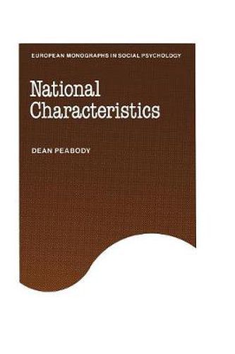 Cover image for National Characteristics