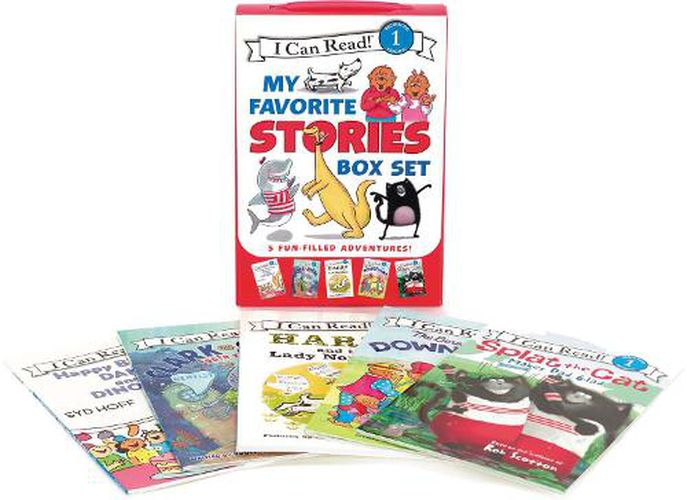I Can Read My Favorite Stories Box Set: Happy Birthday, Danny and the Dinosaur!; Clark the Shark: Tooth Trouble; Harry and the Lady Next Door; The Berenstain Bears: Down on the Farm; Splat the Cat Makes Dad Glad