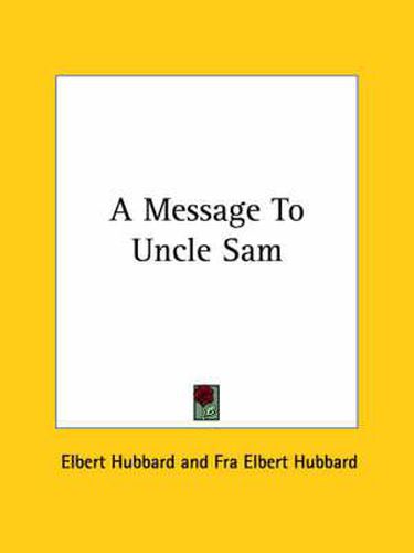 Cover image for A Message to Uncle Sam