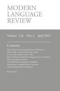 Cover image for Modern Language Review (116: 2) April 2021