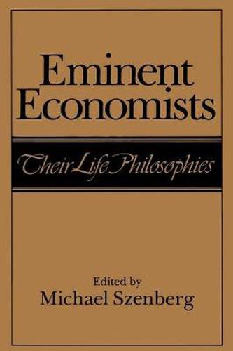 Cover image for Eminent Economists: Their Life Philosophies