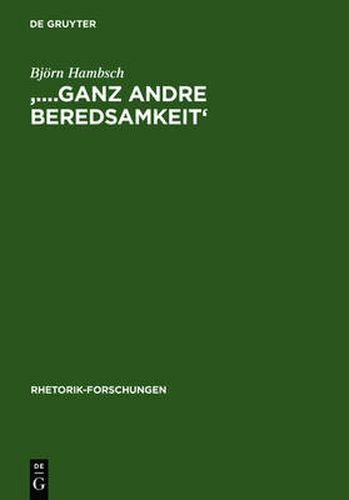 Cover image for '....ganz andre Beredsamkeit
