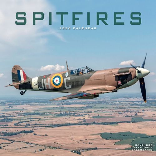 Cover image for Spitfires Calendar 2026 Square Plane Wall Calendar - 16 Month