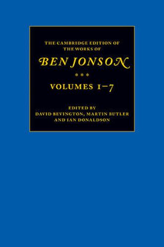 Cover image for The Cambridge Edition of the Works of Ben Jonson 7 Volume Set