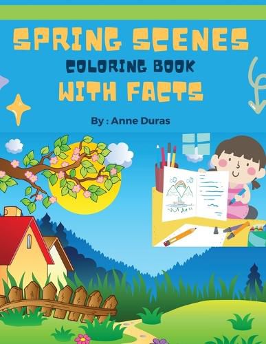 Cover image for Spring Scenes Coloring Book with Facts