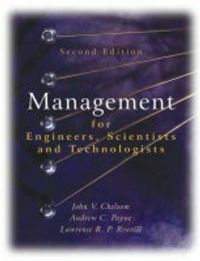 Cover image for Management for Engineers, Scientists and Technologists