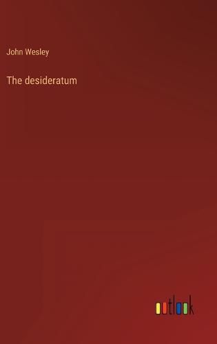 Cover image for The desideratum